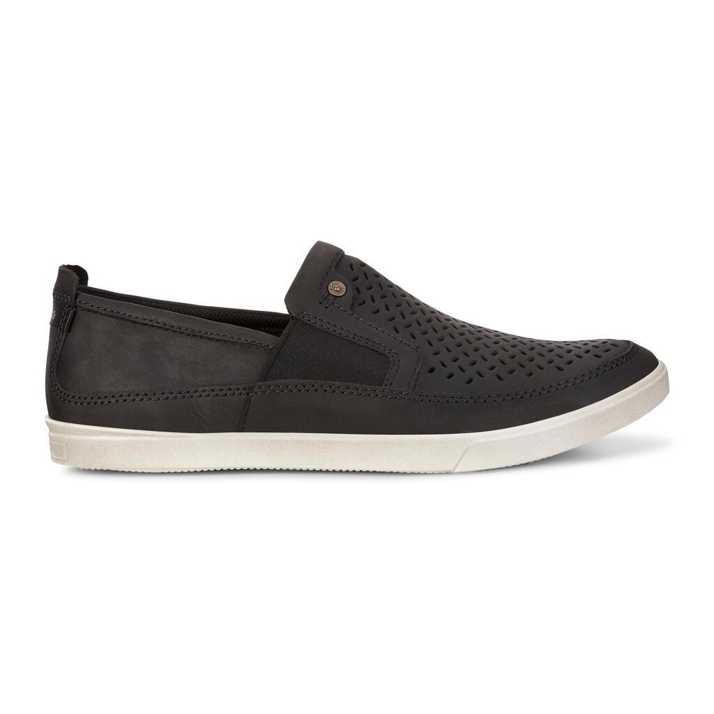 Ecco Collin Mens Slip On Casual Shoes In Black Outlet - India LRH-274560